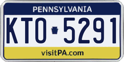 PA license plate KTO5291