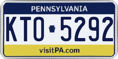 PA license plate KTO5292