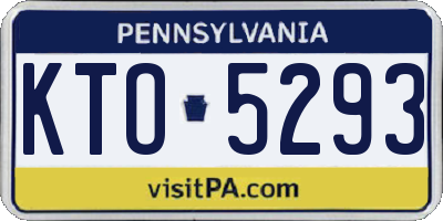 PA license plate KTO5293