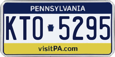 PA license plate KTO5295