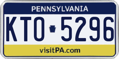 PA license plate KTO5296