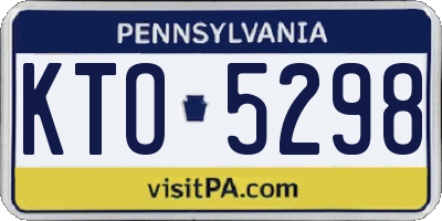 PA license plate KTO5298