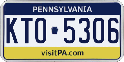 PA license plate KTO5306