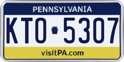 PA license plate KTO5307
