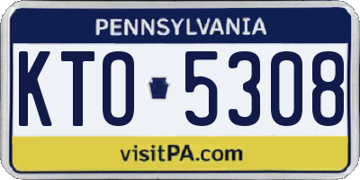PA license plate KTO5308