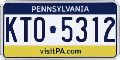 PA license plate KTO5312