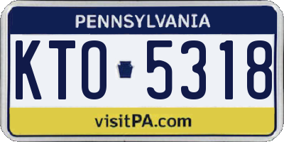 PA license plate KTO5318