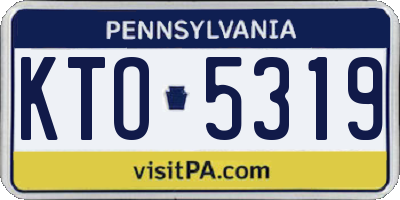 PA license plate KTO5319