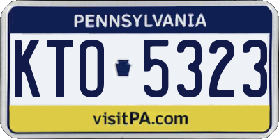 PA license plate KTO5323