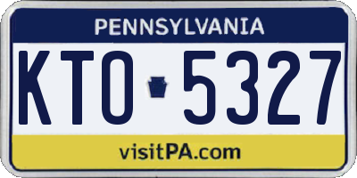PA license plate KTO5327