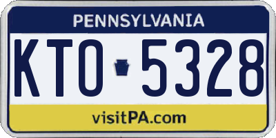 PA license plate KTO5328