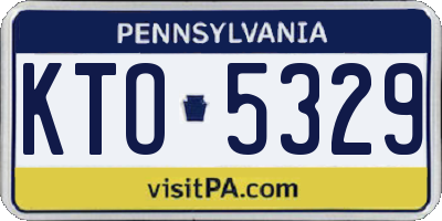 PA license plate KTO5329