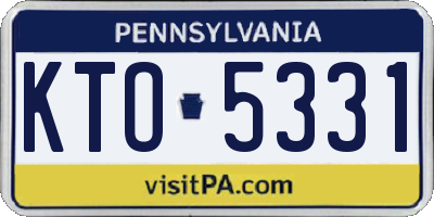 PA license plate KTO5331