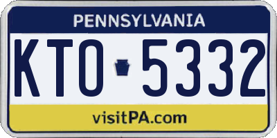 PA license plate KTO5332