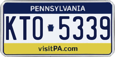 PA license plate KTO5339