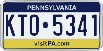 PA license plate KTO5341