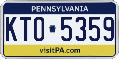 PA license plate KTO5359