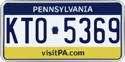 PA license plate KTO5369