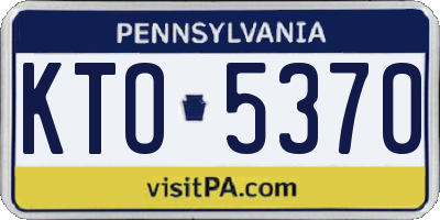 PA license plate KTO5370