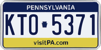 PA license plate KTO5371