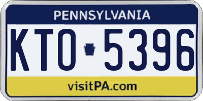 PA license plate KTO5396