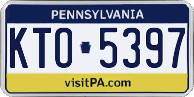 PA license plate KTO5397