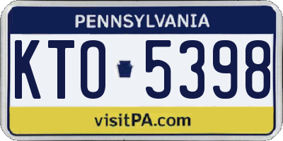 PA license plate KTO5398