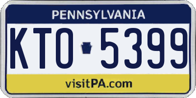 PA license plate KTO5399