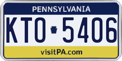 PA license plate KTO5406