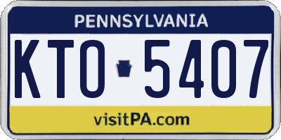 PA license plate KTO5407