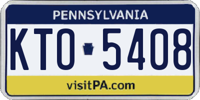 PA license plate KTO5408
