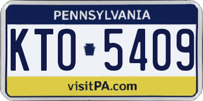 PA license plate KTO5409