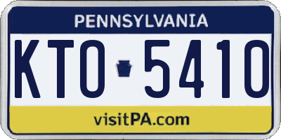 PA license plate KTO5410
