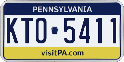 PA license plate KTO5411