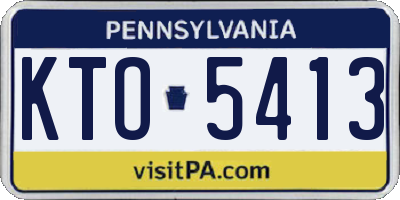 PA license plate KTO5413