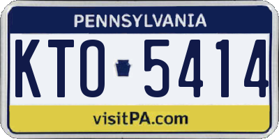 PA license plate KTO5414
