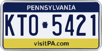 PA license plate KTO5421