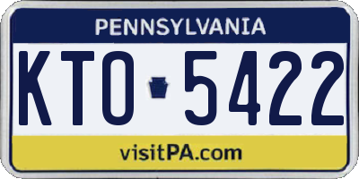 PA license plate KTO5422