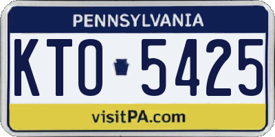 PA license plate KTO5425