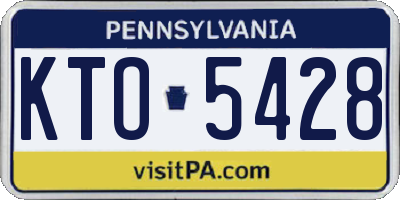 PA license plate KTO5428