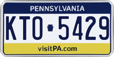PA license plate KTO5429