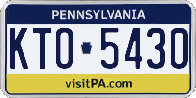 PA license plate KTO5430