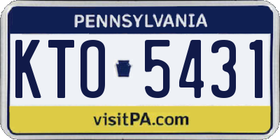 PA license plate KTO5431