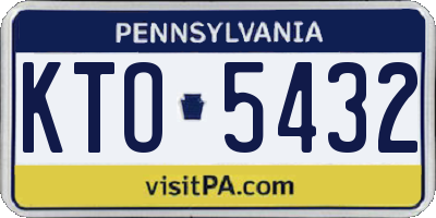 PA license plate KTO5432