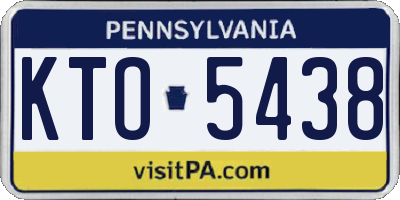 PA license plate KTO5438