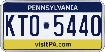 PA license plate KTO5440