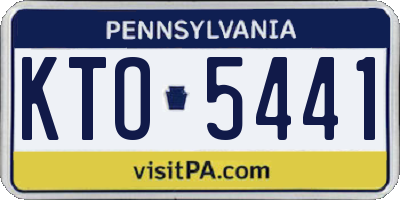 PA license plate KTO5441