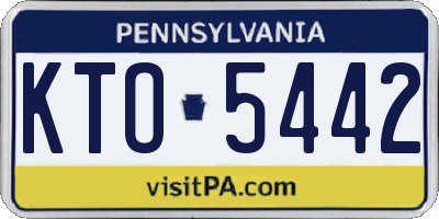 PA license plate KTO5442
