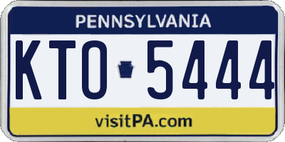 PA license plate KTO5444