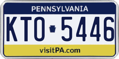 PA license plate KTO5446